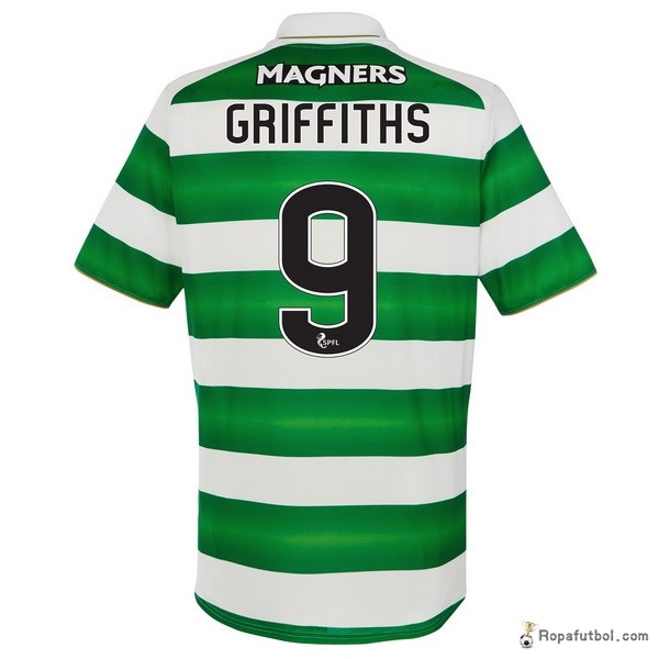 Camiseta Celtic Replica Primera Ropa Griffiths 2016/17 Verde